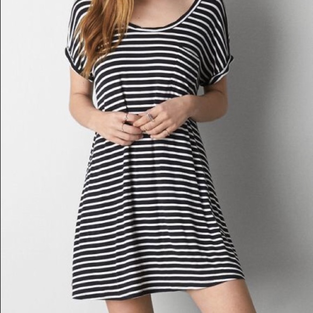 American eagle striped T-shirt dress